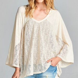 Large flowy Lace top